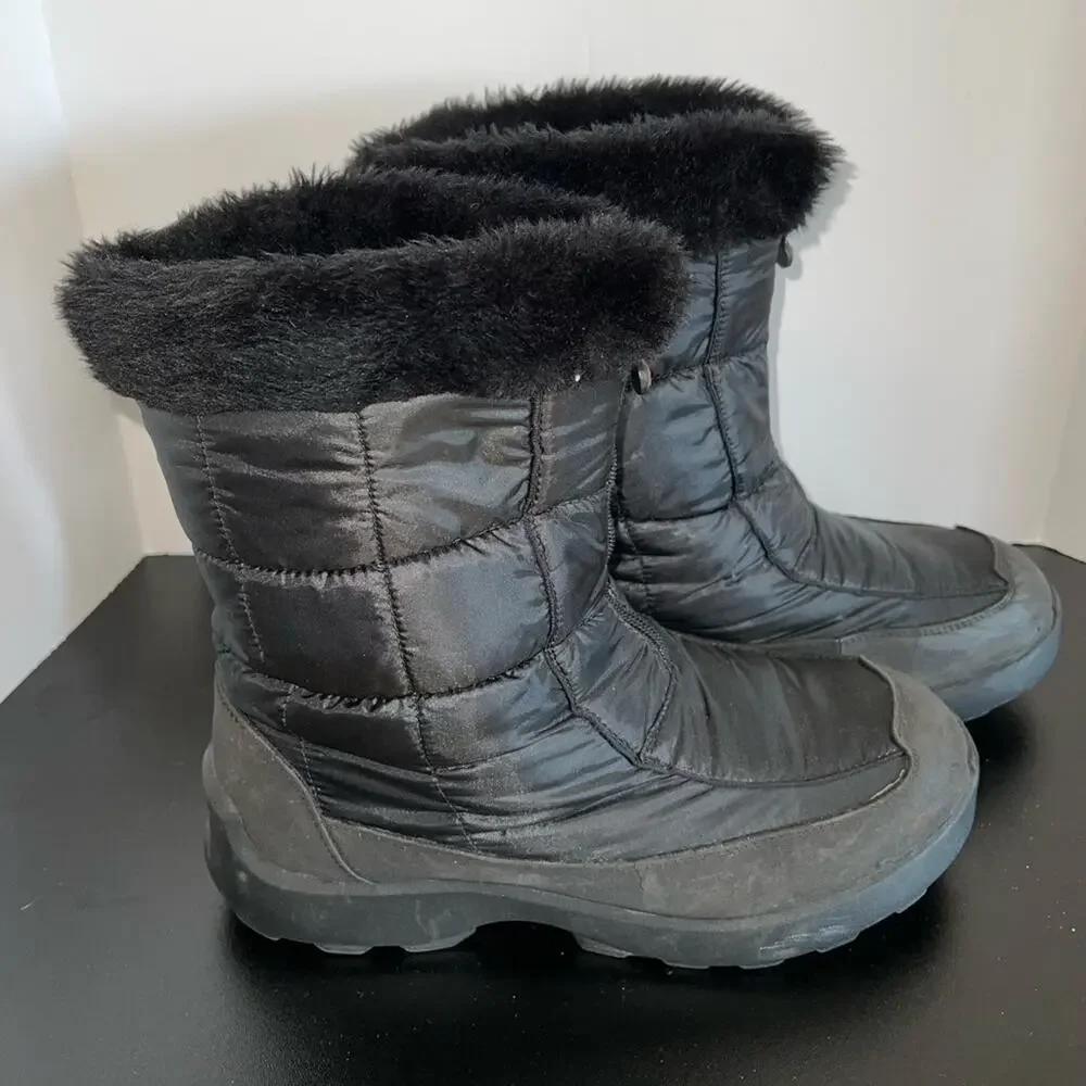 KAMIK WOMENS ZIP BOOT WITH FUR SIZE 10 MINT